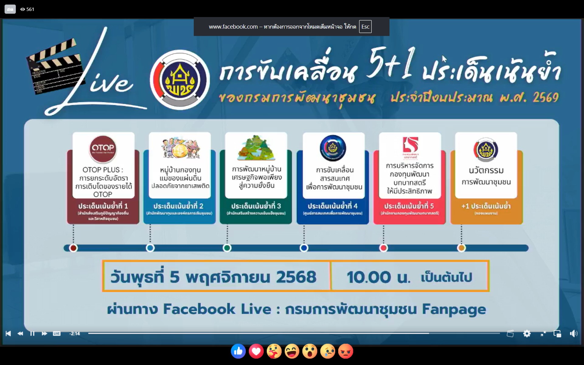 พช.อ.เมืองน่าน : ร่วมรับชมและรับฟังประชุมการขับเคลื่อนการดำเนินงาน “5+1 ประเด็นเน้นย้ำของกรมการพัฒนาชุมชน ประจำปีงบประมาณ พ.ศ.2569” 